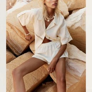 Maurie + Eve Stylish Cream Shorts